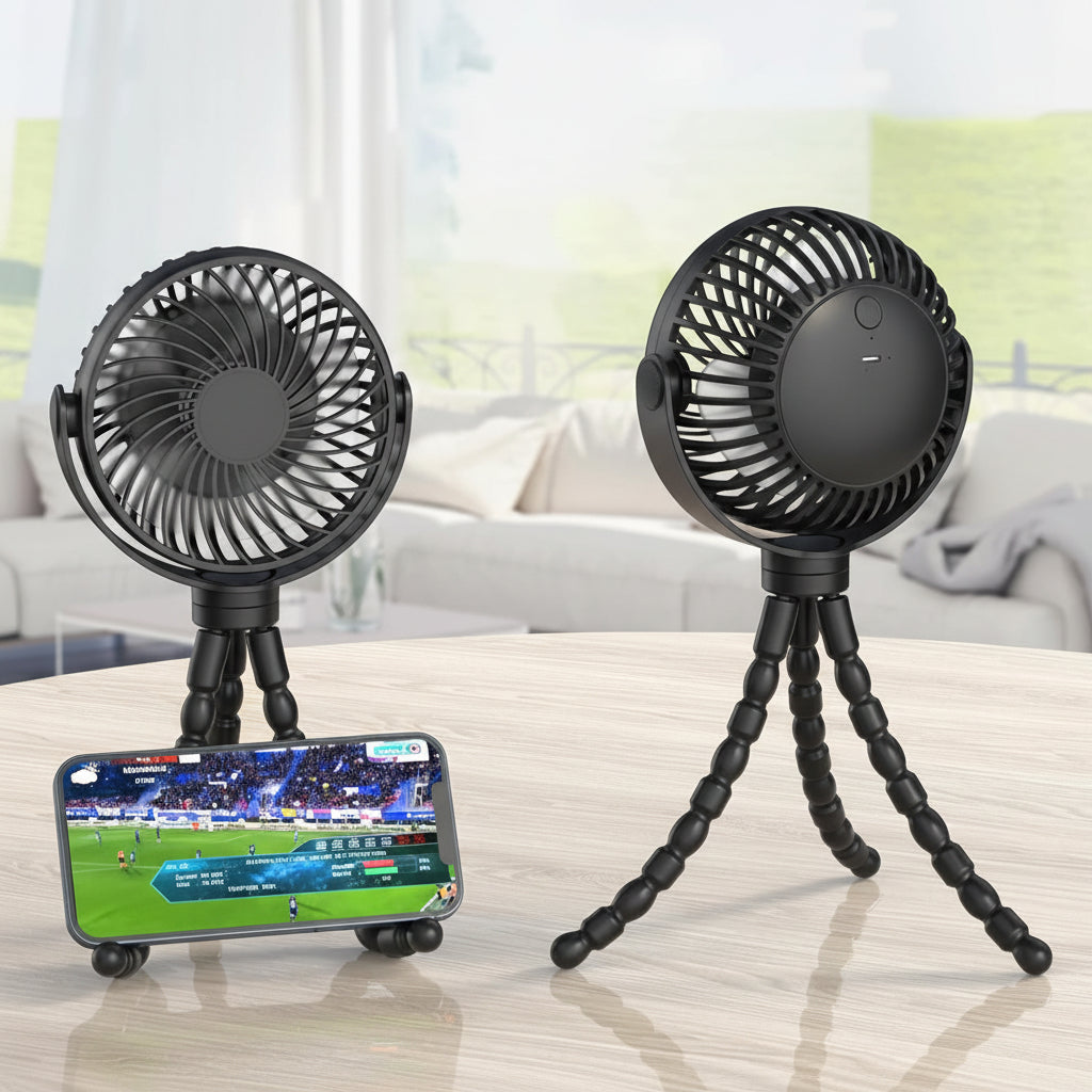 Mini Portable Stroller Fan — Flexible USB, Compact Cooling