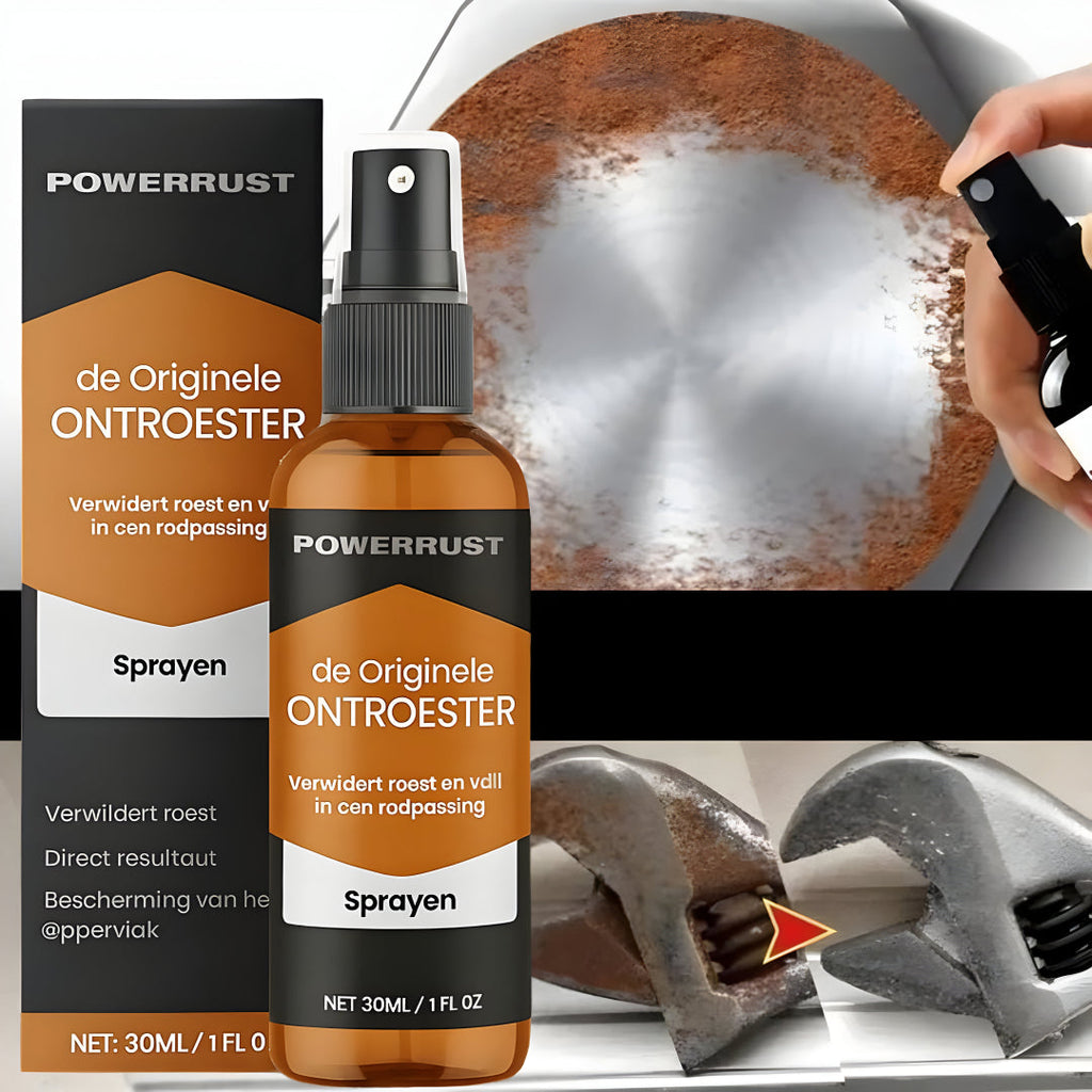 Hurtigtvirkende rustfjernelsesspray til stål og jern