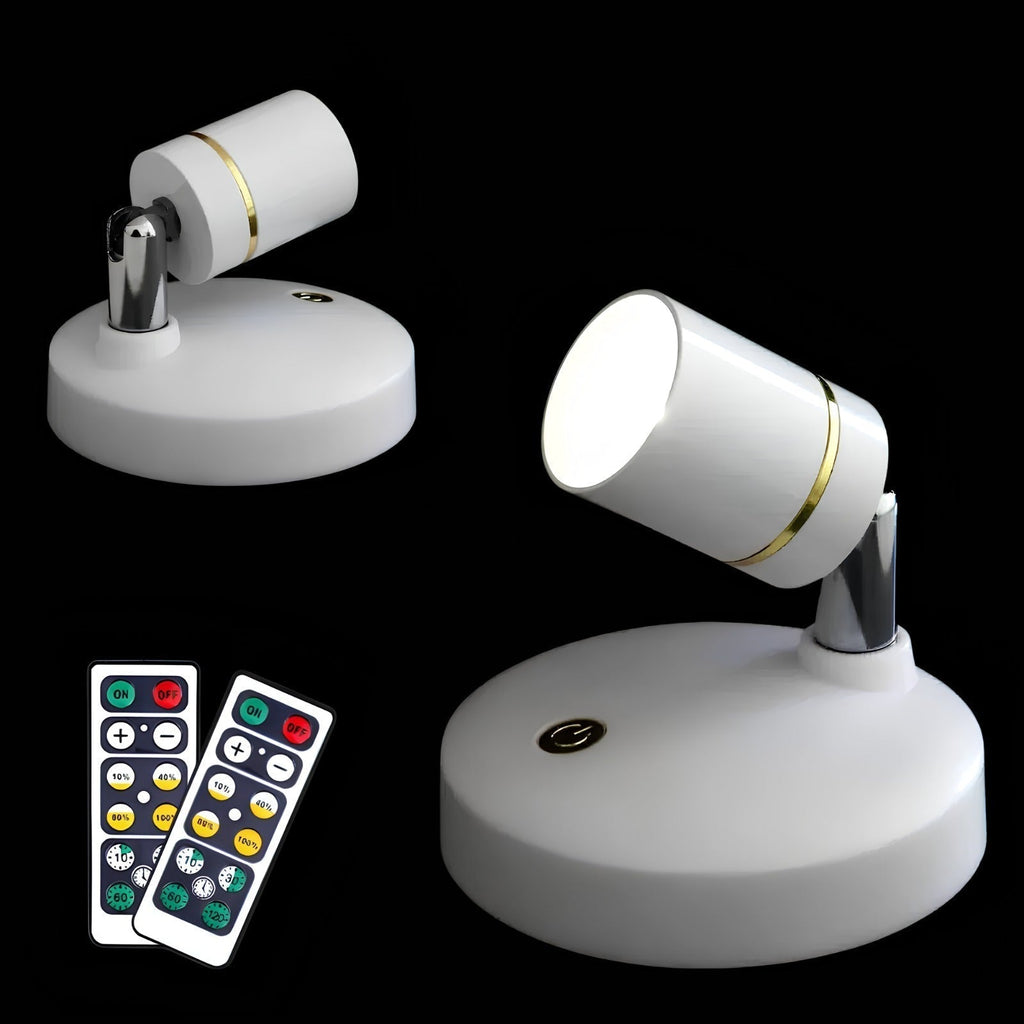 Dimmable LED Wall Light — Wireless Remote Control and Adjustable Aim