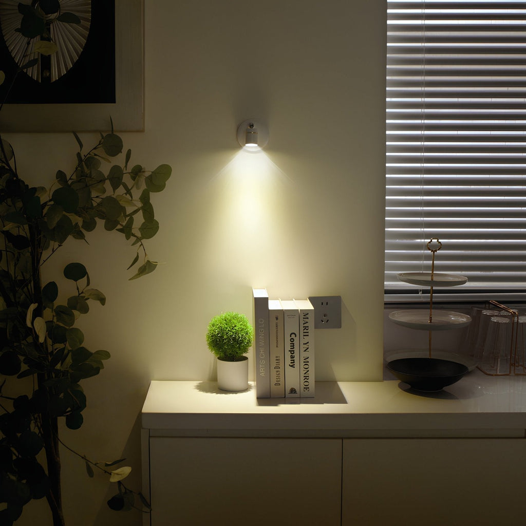 Dimmable LED Wall Light — Wireless Remote Control and Adjustable Aim