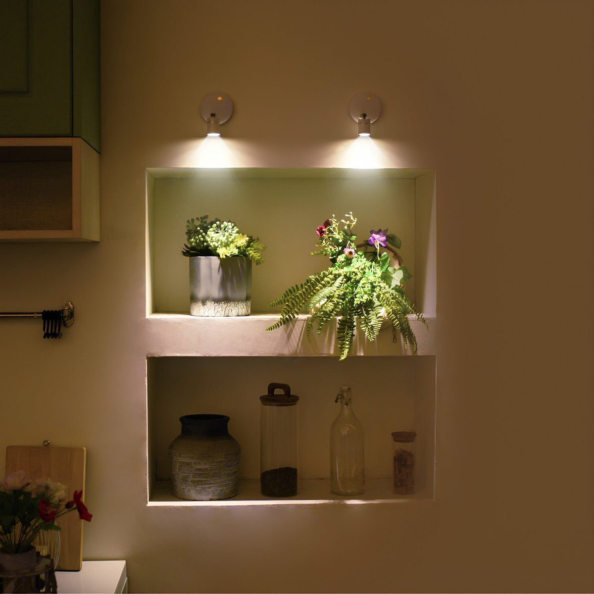 Dimmable LED Wall Light — Wireless Remote Control and Adjustable Aim