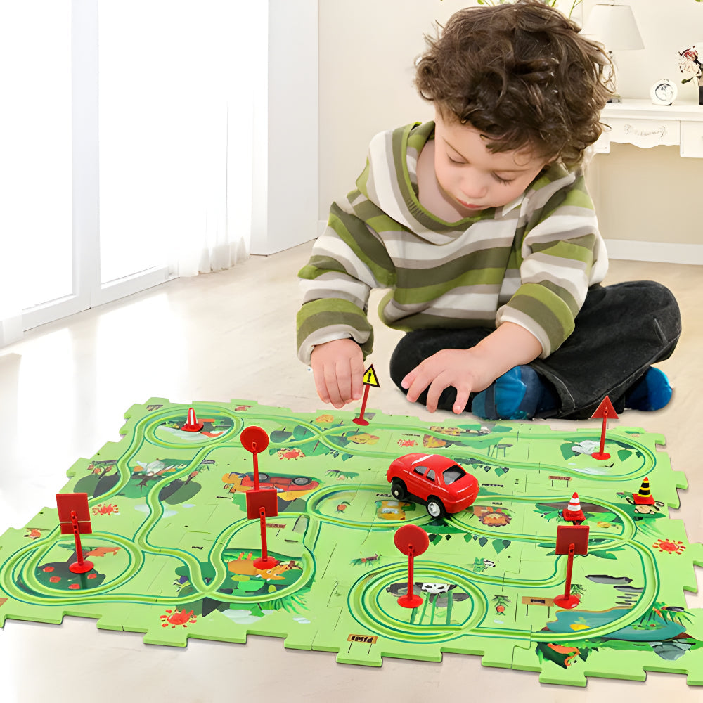 Modular Plastic Toy Car Race Track Set