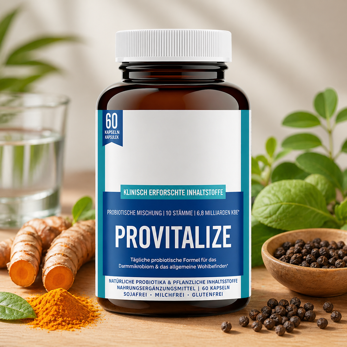 Probiotic Blend Capsules — Gut Flora Dietary Supplement