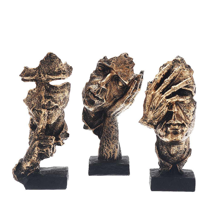 Sculpture abstraite dorée – Décoration moderne d’inspiration scandinave