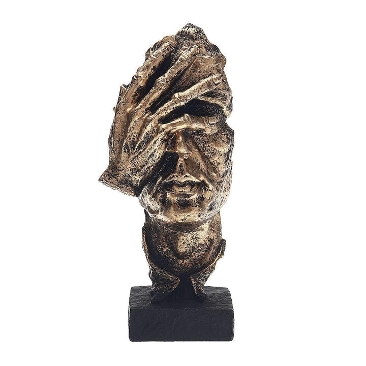 Sculpture abstraite dorée – Décoration moderne d’inspiration scandinave
