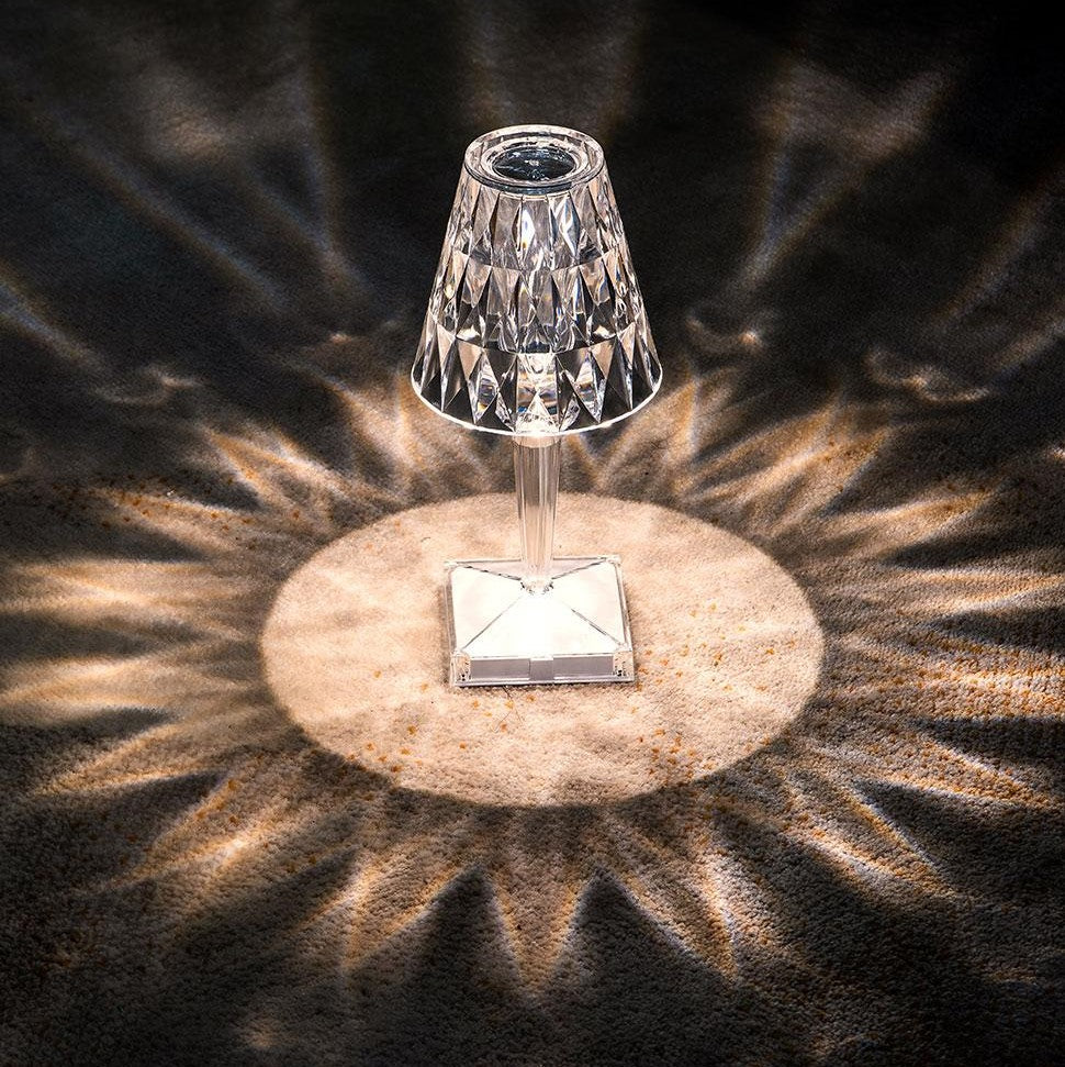 Lampă de masă LED modernă fără fir - design din cristal acrilic