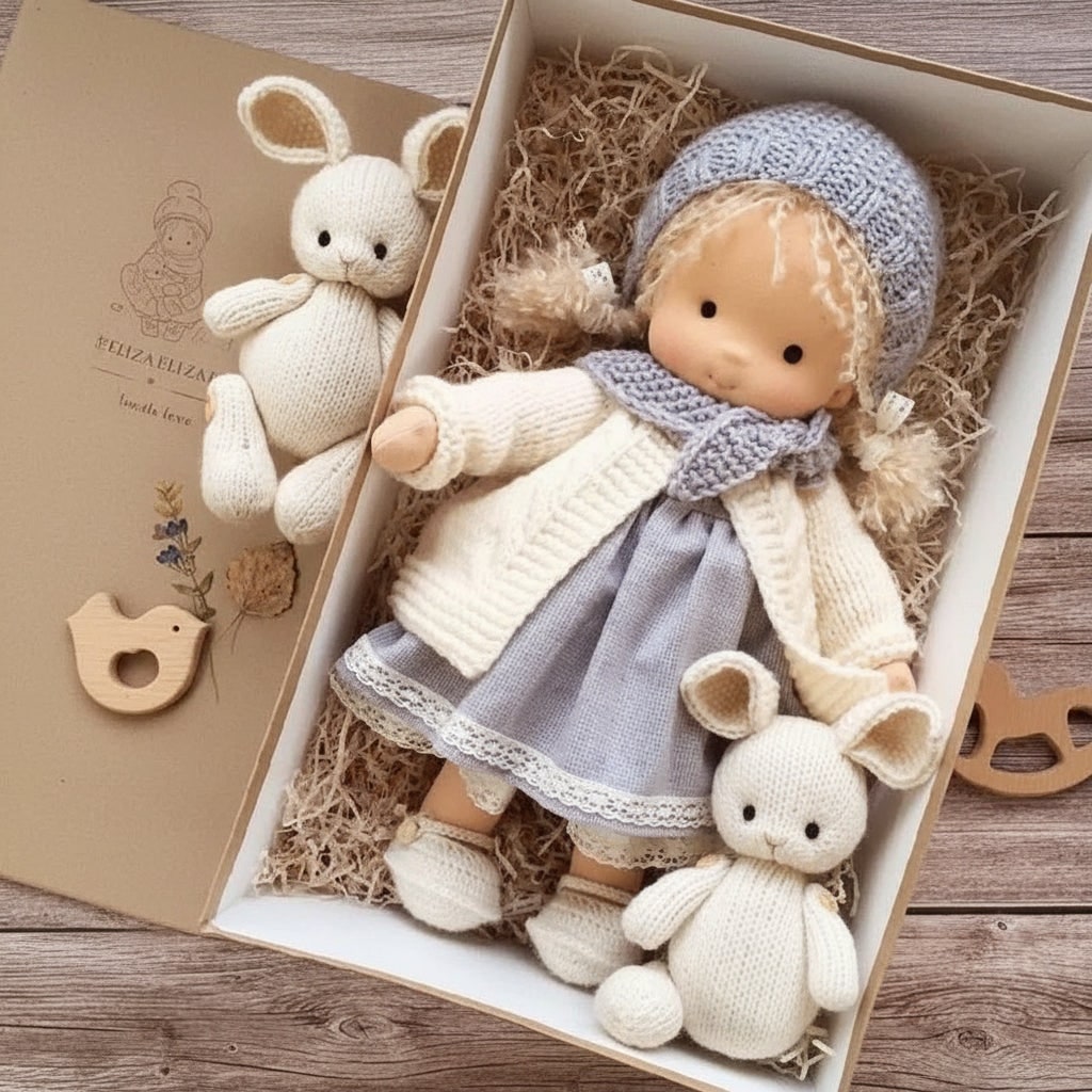 Baba-kiegészítő ajándékdoboz — gondosan összeállított díszdoboz