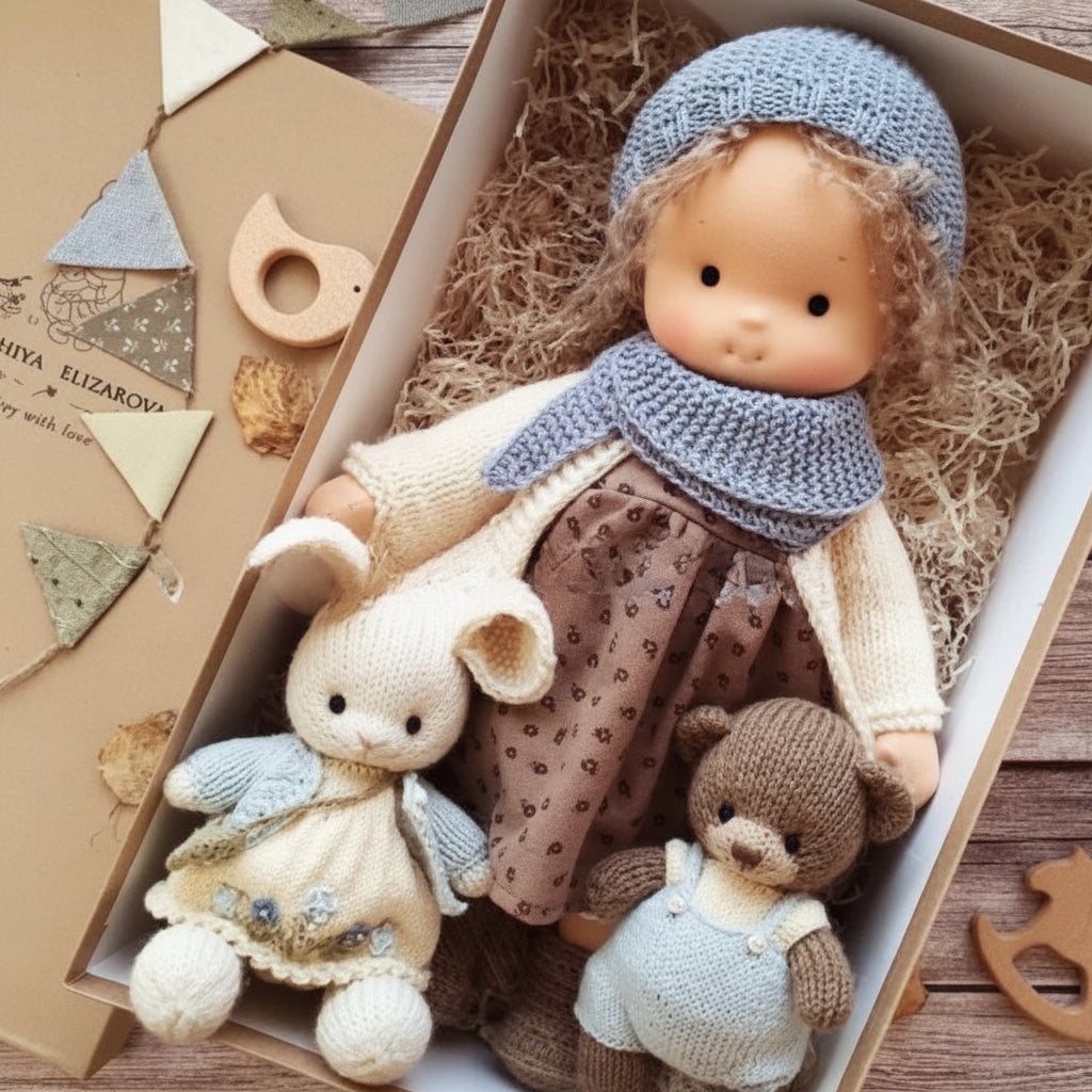 Baba-kiegészítő ajándékdoboz — gondosan összeállított díszdoboz