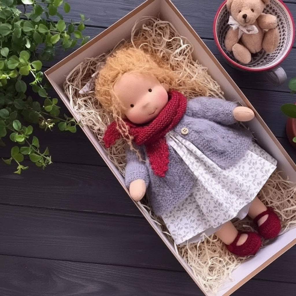 Dárková krabička s příslušenstvím k panenkám — kreativní hra na role