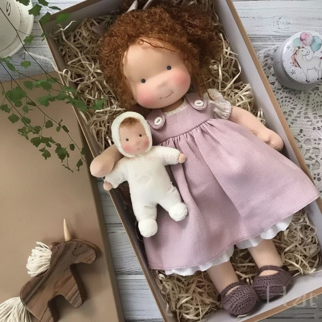 Dárková krabička s příslušenstvím k panenkám — kreativní hra na role