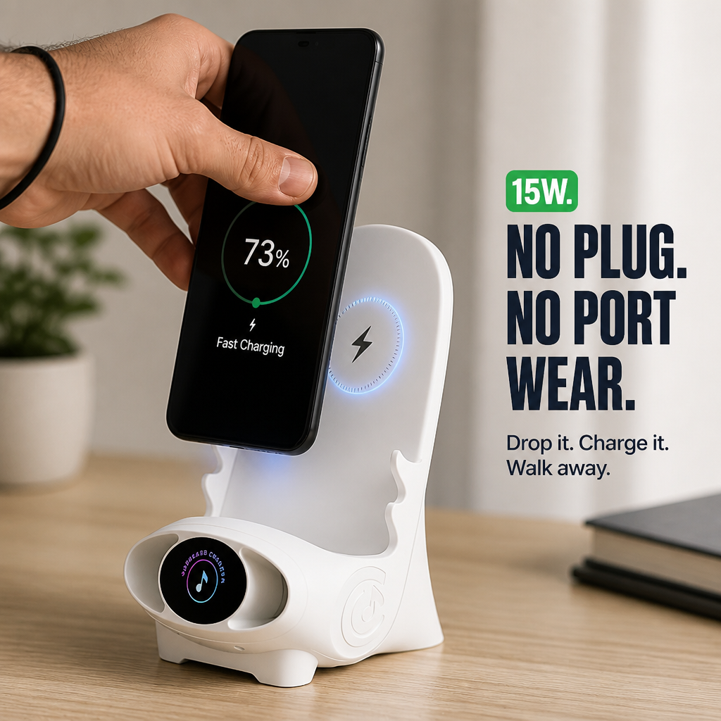 PowerPad Pro — Charge, Cradle, And Amplify Your Phone In One Compact Stand - Esilora