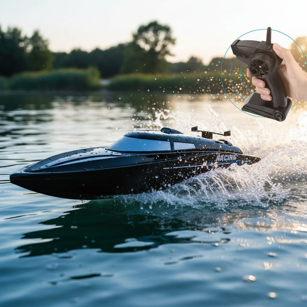 RC Remote Control Aquatic Boat Toy — Dual Propeller, Streamlined Hull