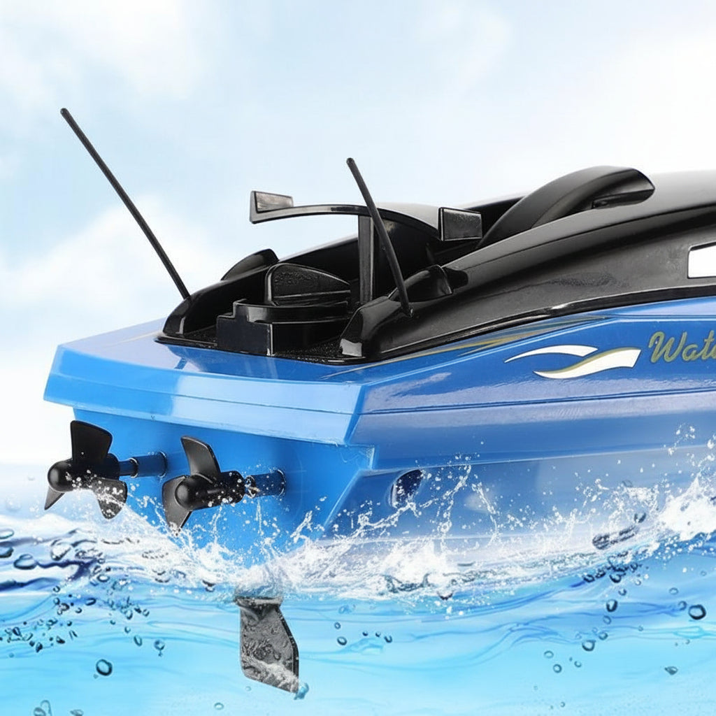 RC Remote Control Aquatic Boat Toy — Dual Propeller, Streamlined Hull