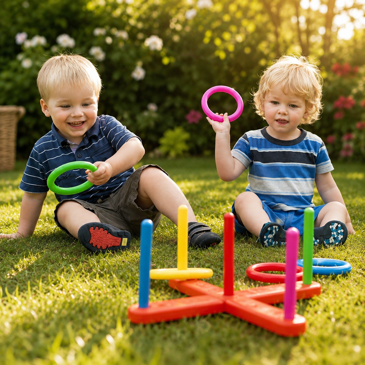 Bärbart ringkastningsspel — kasta och samla poäng med familjen