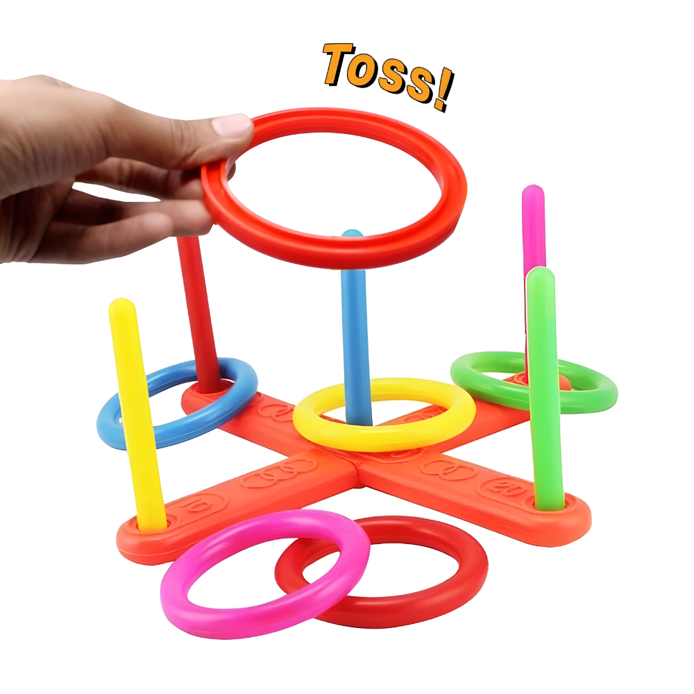 Bärbart ringkastningsspel — kasta och samla poäng med familjen