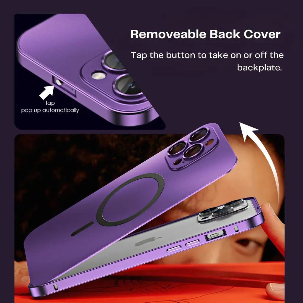 Carcasă magnetică subțire din metal pentru iPhone — husă de protecție la cădere