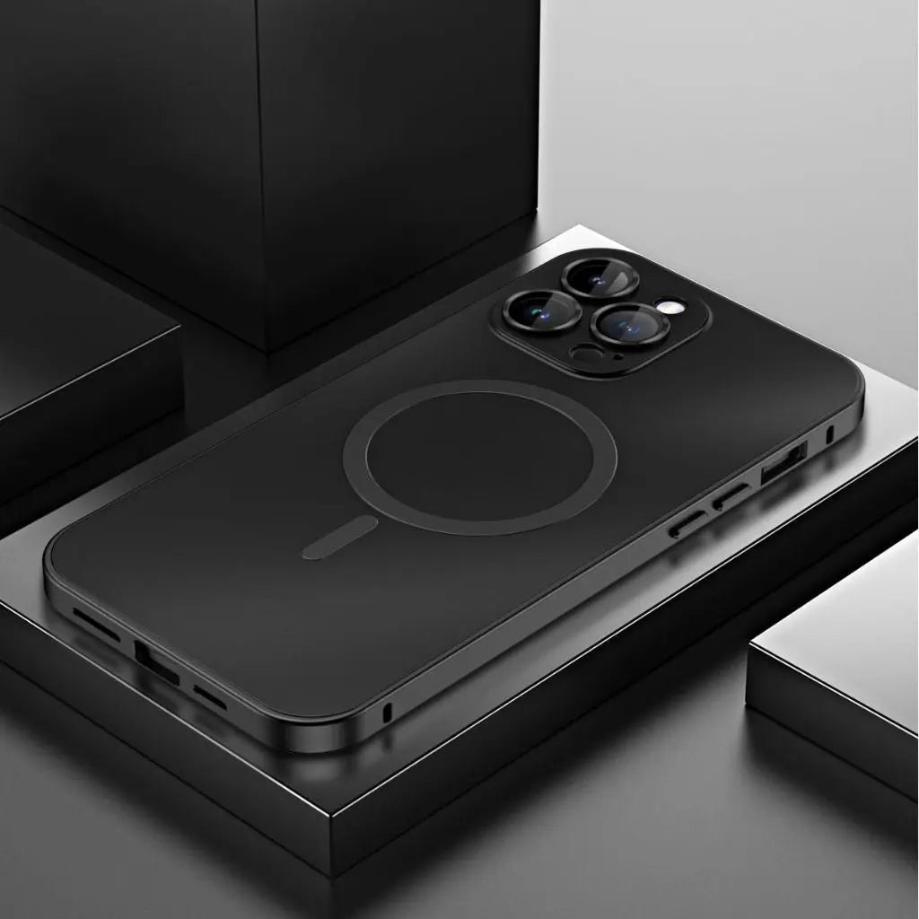 Carcasă magnetică subțire din metal pentru iPhone — husă de protecție la cădere