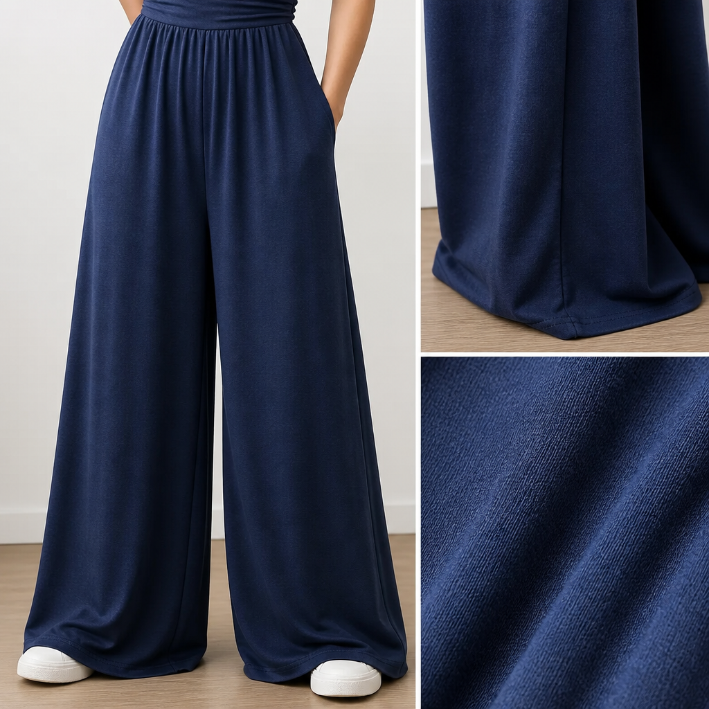 SolaraWave – Flowy Wide-Leg Summer Jumpsuit with Ruched Bodice - Esilora