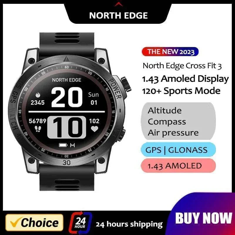 Smartwatch with GPS, Altimeter, Barometer, and Compass for Outdoor Activities - Esilora