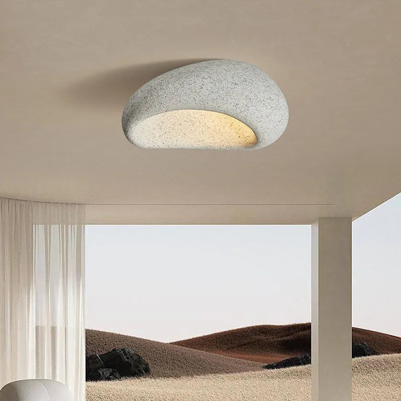 Stropní LED svítidlo ve stylu wabi-sabi — rustikální kov