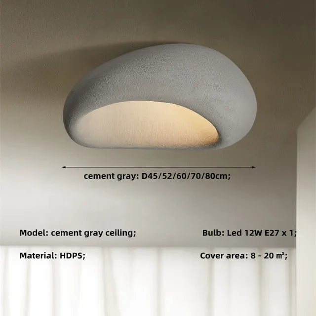 Stropní LED svítidlo ve stylu wabi-sabi — rustikální kov
