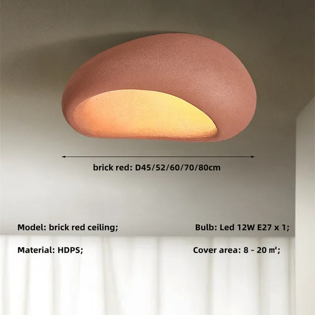 Stropní LED svítidlo ve stylu wabi-sabi — rustikální kov