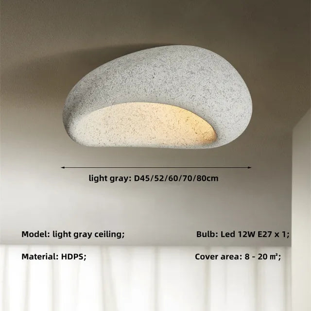 Stropní LED svítidlo ve stylu wabi-sabi — rustikální kov