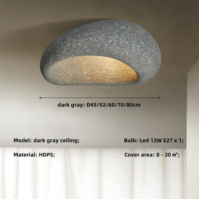 Stropní LED svítidlo ve stylu wabi-sabi — rustikální kov