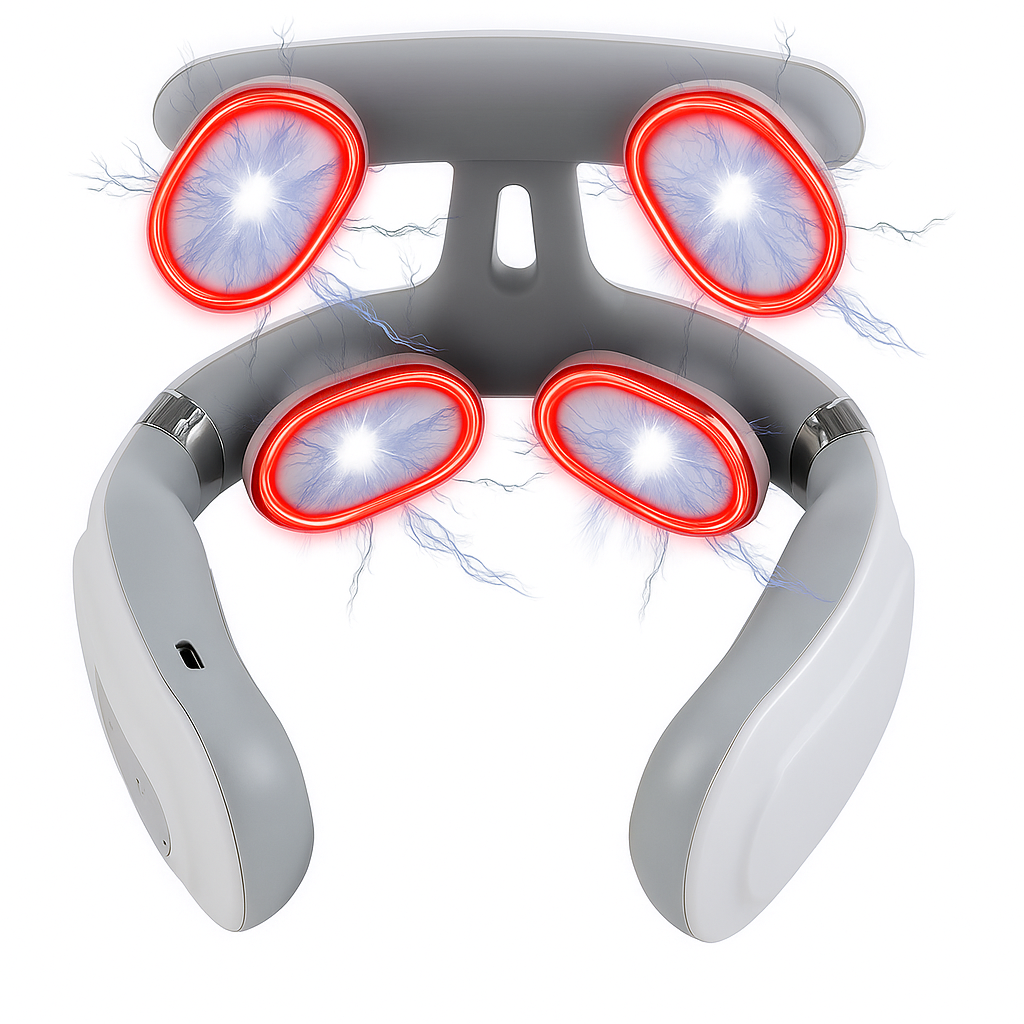 Bærbar wellness-enhed – nakkemassager med varme og justerbare indstillinger - Esilora