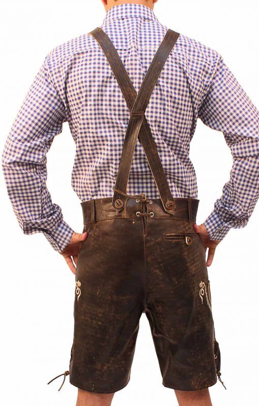 AlpenViktor-sæt med lederhosen til mænd - autentisk Oktoberfest-outfit