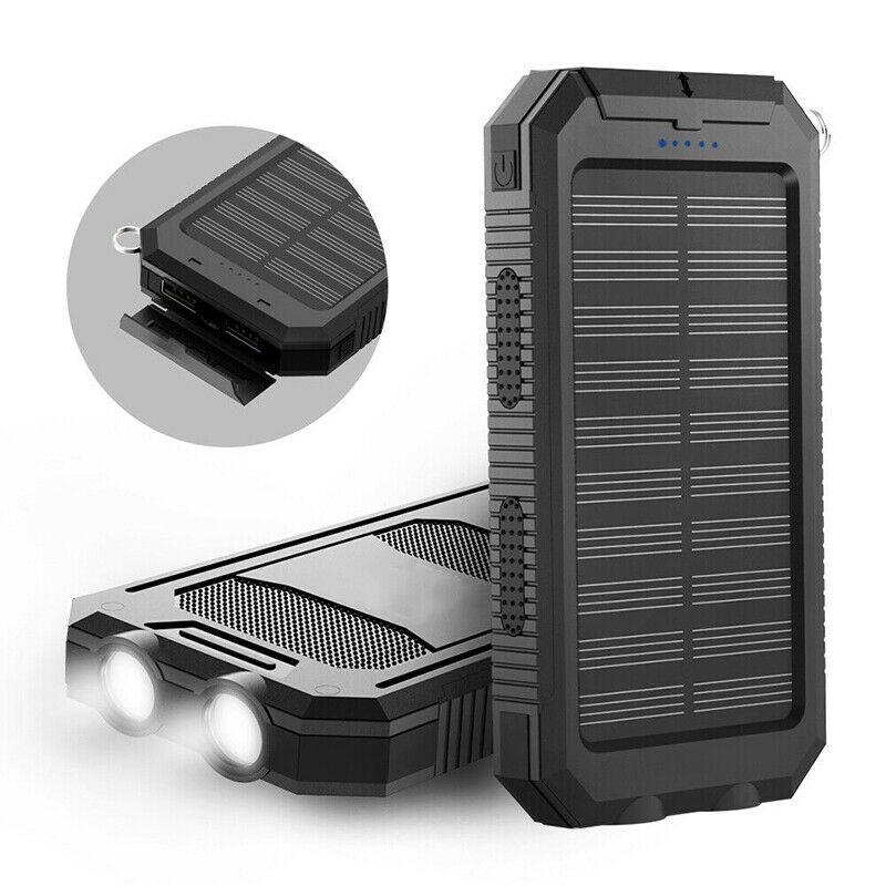 Caricabatterie solare portatile con doppia uscita USB – Power bank resistente all’acqua - Esilora