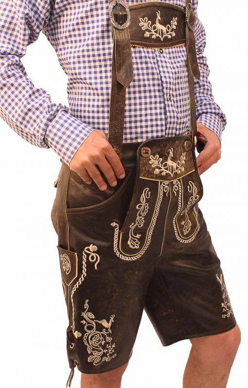 AlpenViktor-sæt med lederhosen til mænd - autentisk Oktoberfest-outfit