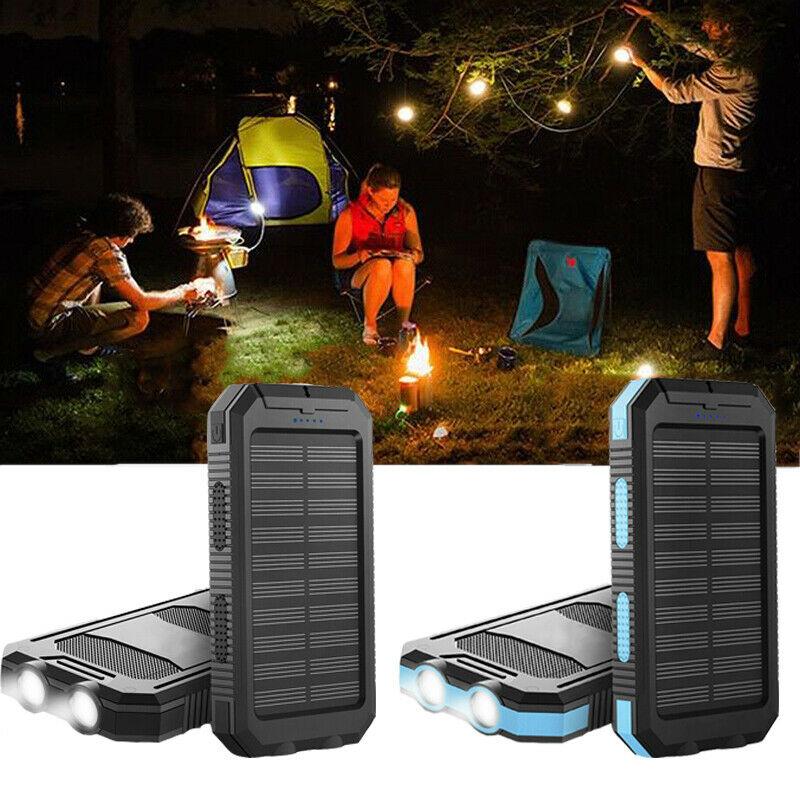 Caricabatterie solare portatile con doppia uscita USB – Power bank resistente all’acqua - Esilora