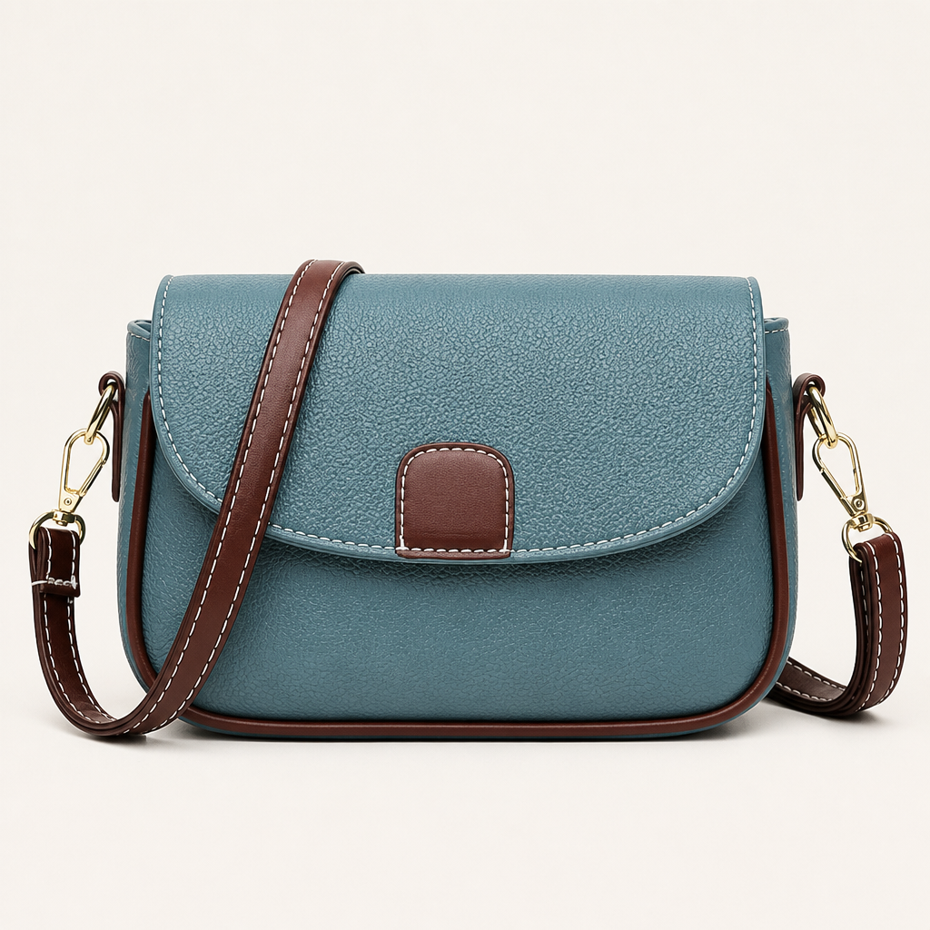 SolaraVera – Classic Pebbled Leather Crossbody with Magnetic Snap - Esilora