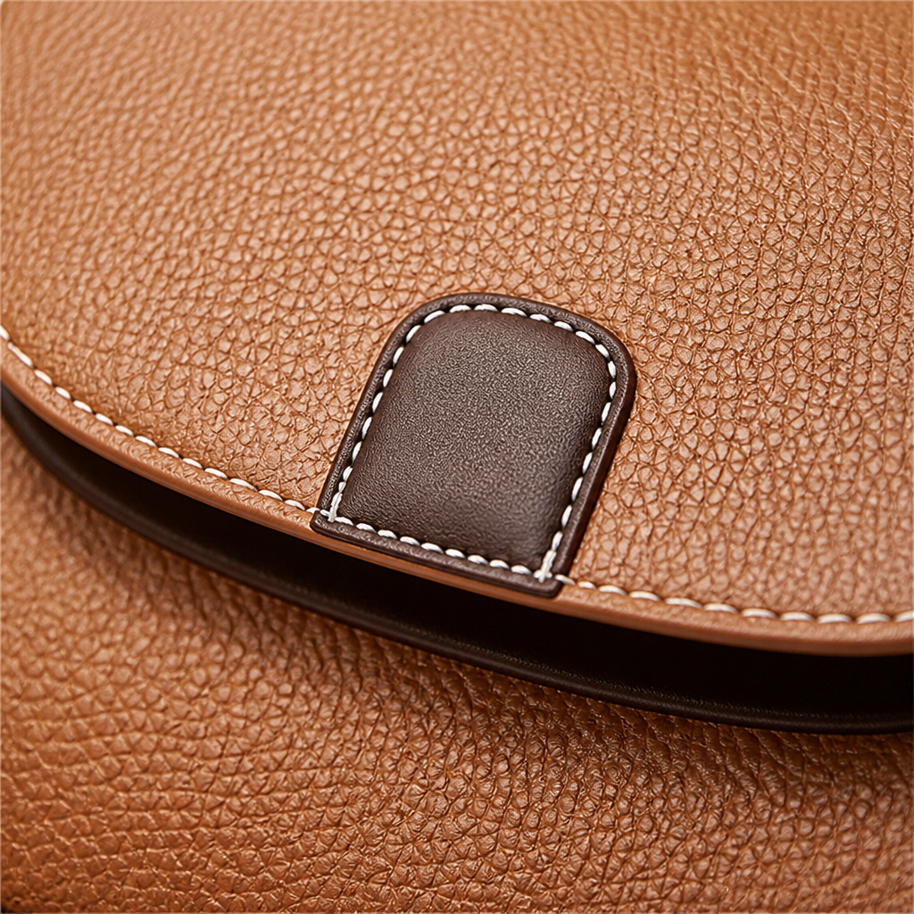 SolaraVera – Classic Pebbled Leather Crossbody with Magnetic Snap - Esilora