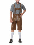 AlpenKraft lederhosen-kostumesæt — ternet skjorte medfølger