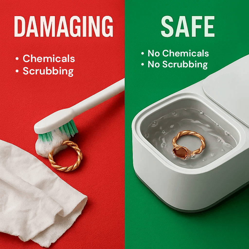Sonic Cleaning Device for Jewelry, Eyewear, Timepieces, and Dentures - Esilora