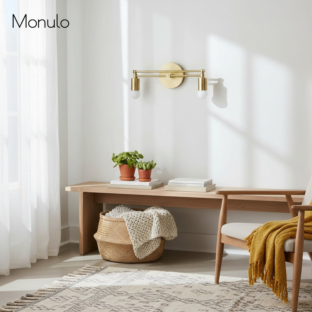 Mobilux Line Sleek Multi-Head Bathroom Wall Light – Designer Vanity Sconce with Glass Shades | Esilora