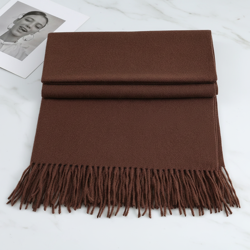 Leichter Winter-Fransenschal für Damen