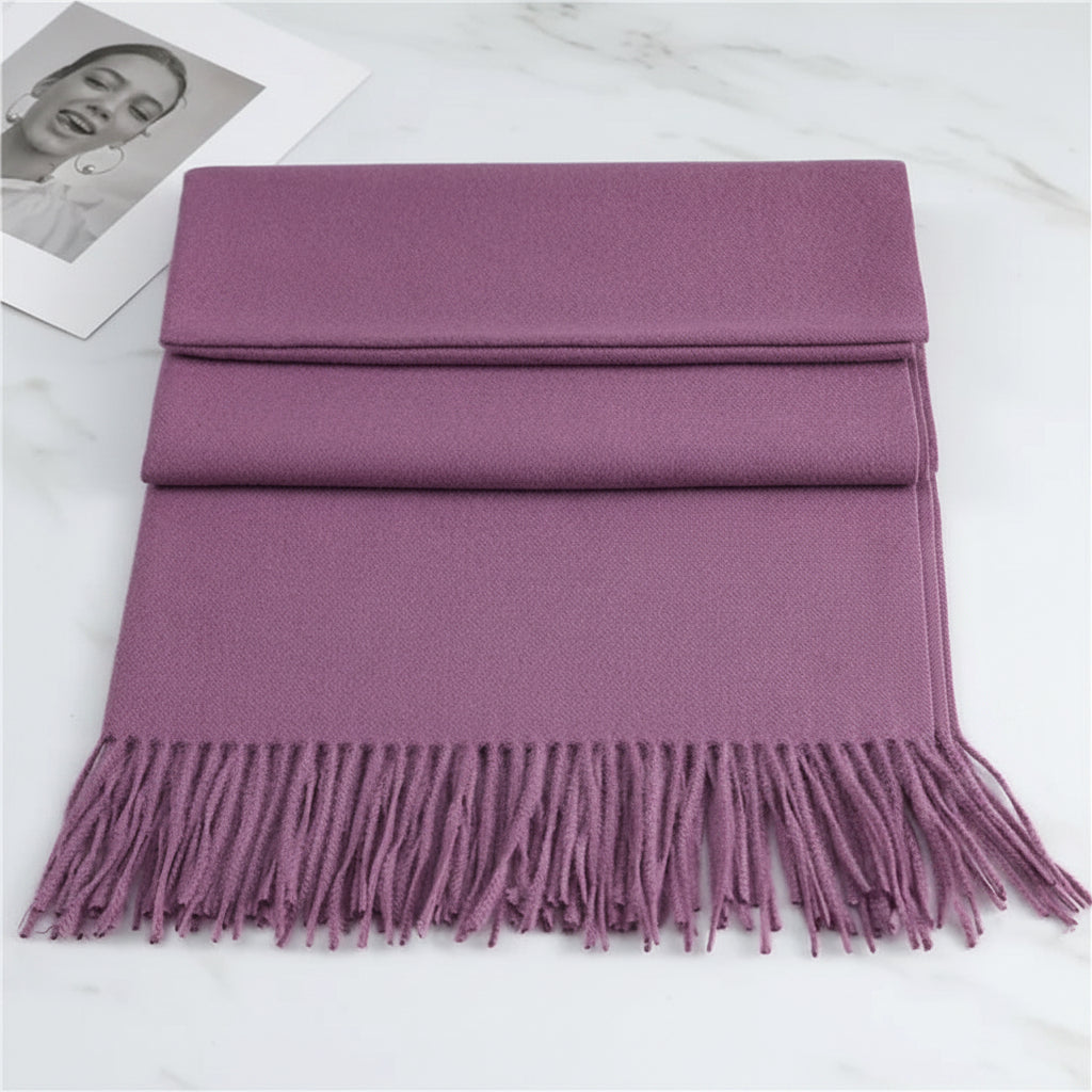 Leichter Winter-Fransenschal für Damen