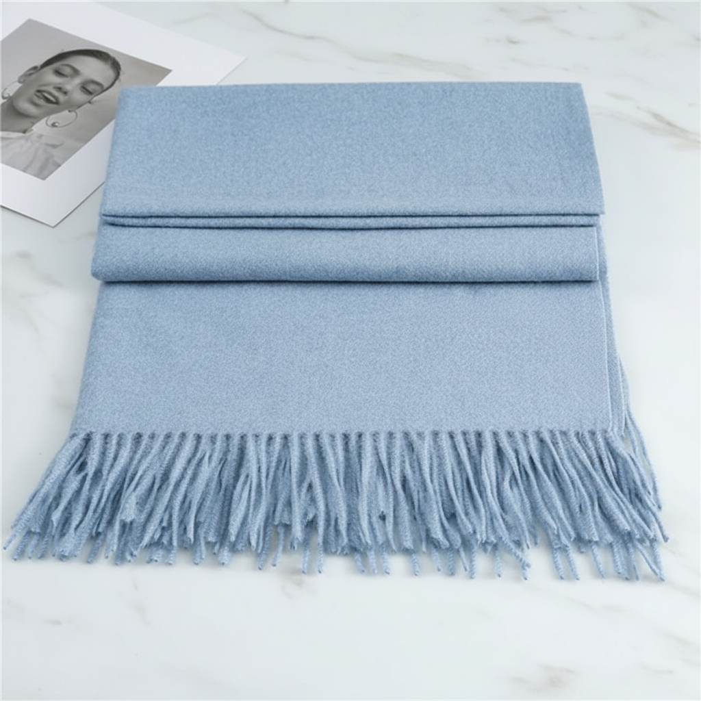 Leichter Winter-Fransenschal für Damen