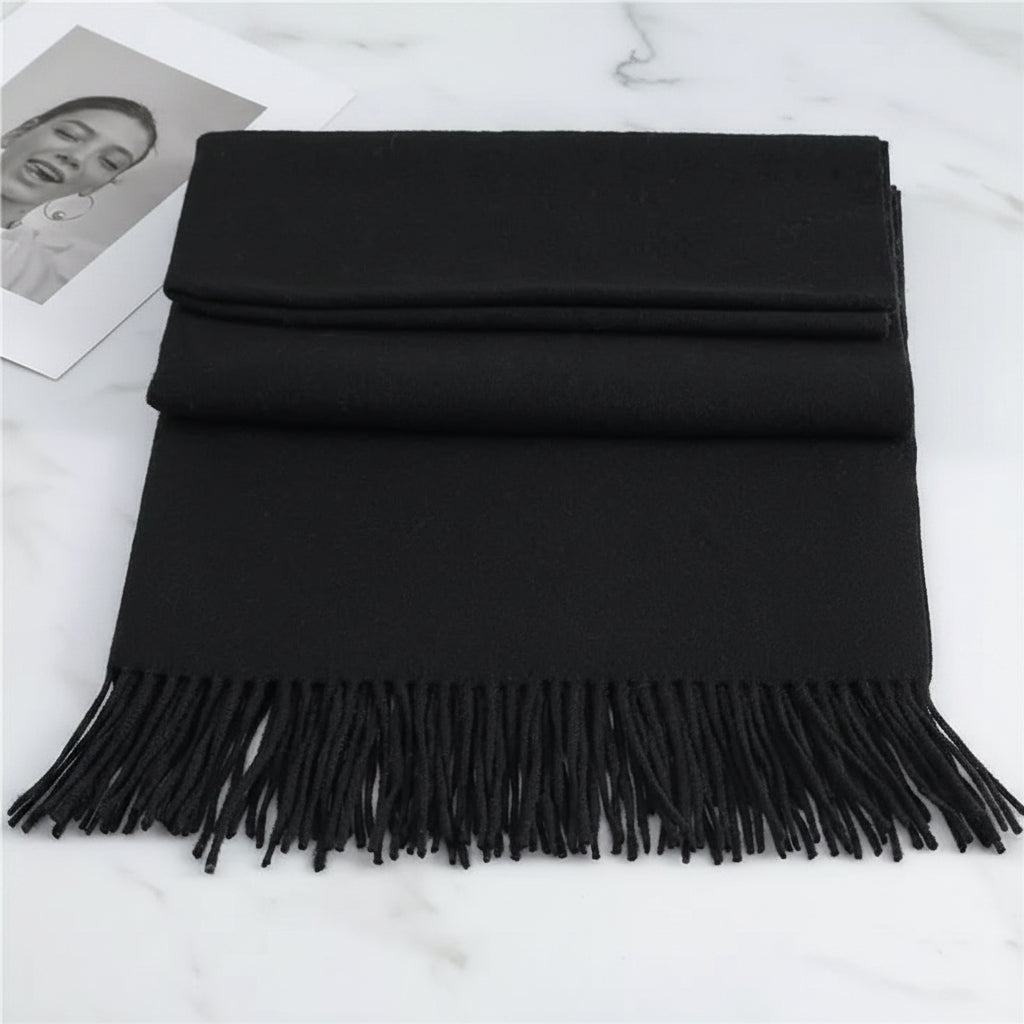 Leichter Winter-Fransenschal für Damen