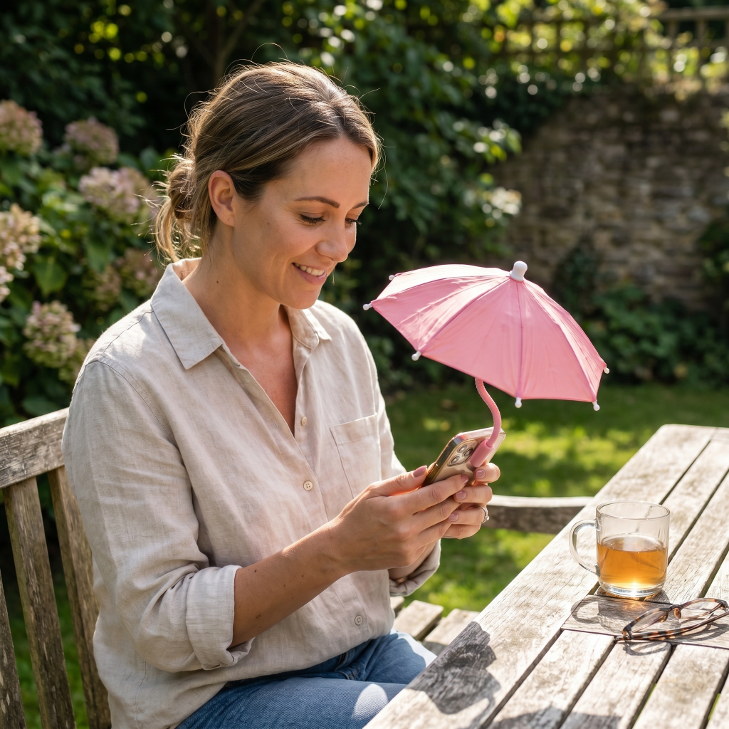 Support pare-soleil réglable à col de cygne pour téléphone – Support flexible portable