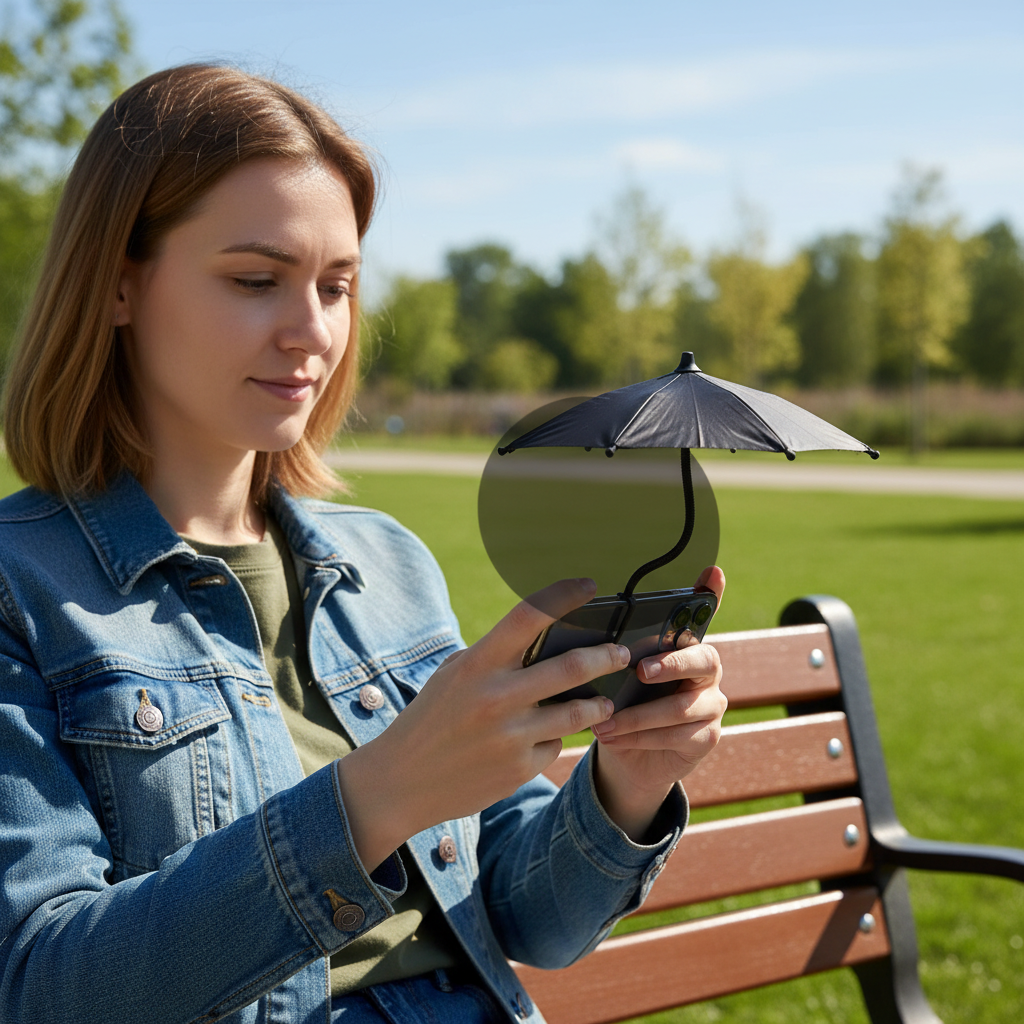 Support pare-soleil réglable à col de cygne pour téléphone – Support flexible portable