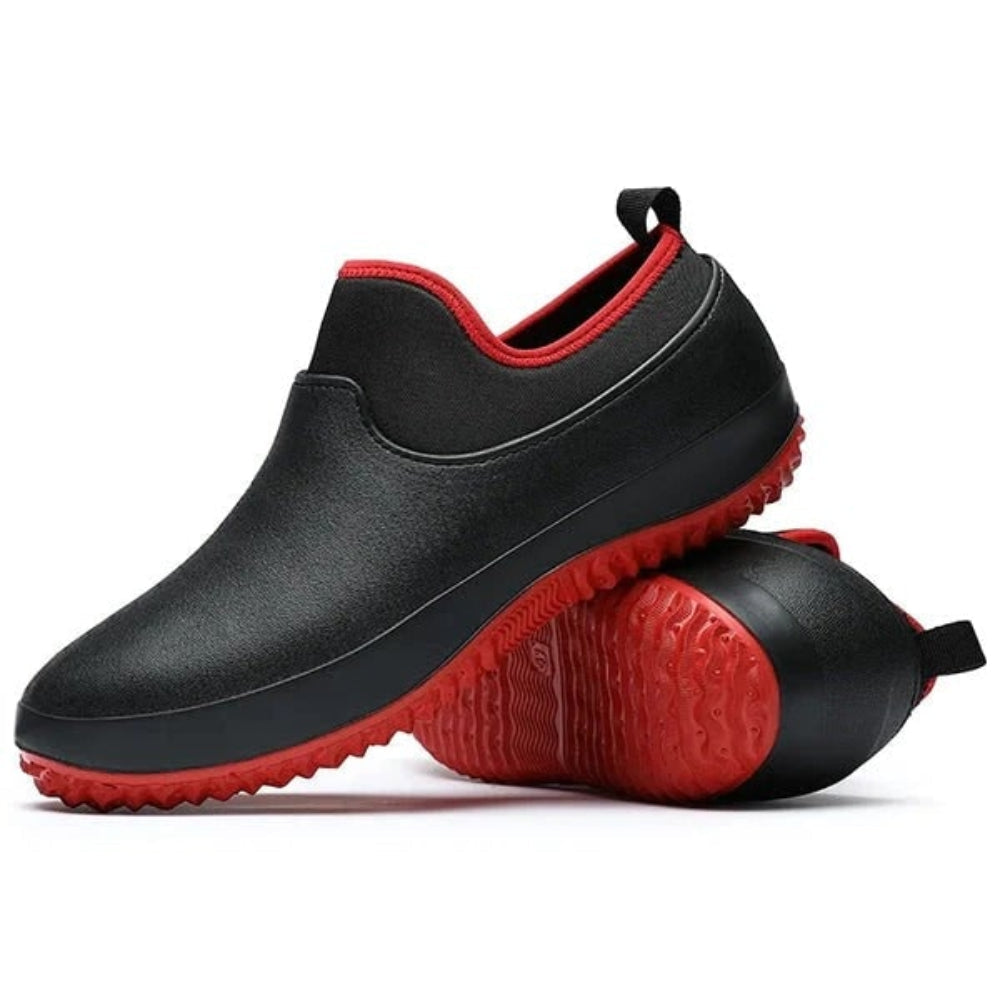 Geschlossene, schnürsenkellose Arbeitsschuhe zum Hineinschlüpfen