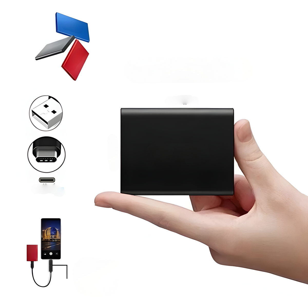 Unitate externă portabilă compactă cu stare solidă, de 512GB — USB-C