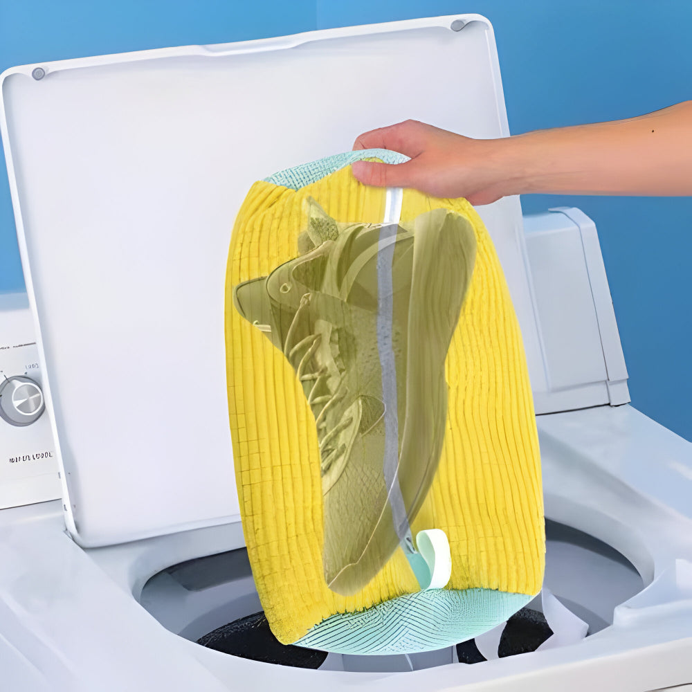 حقيبة غسيل أحذية بسحاب أمامي محكم