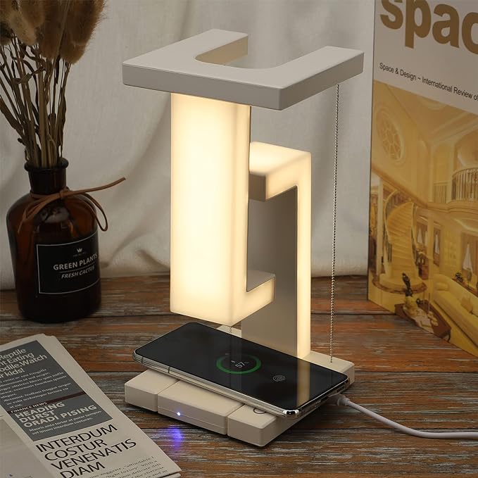Modern LED Table Lamp with Wireless Charging Base