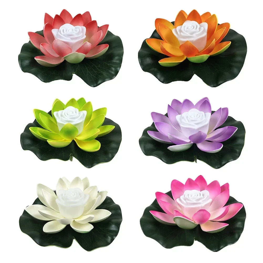 Floating LED Lotus Flower Decorative Pond Light