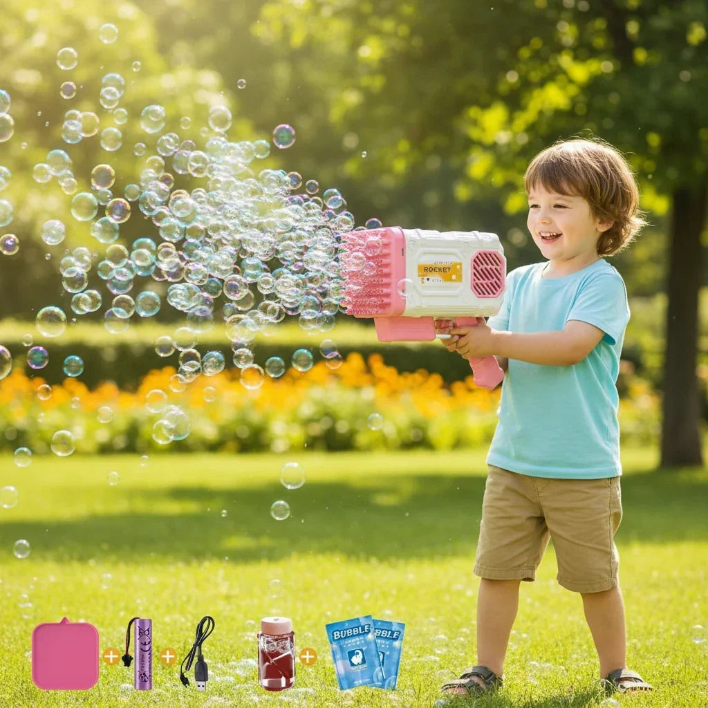 Fully Automatic Soap Bubble Machine — 86 Precision Nozzles, Continuous Operation